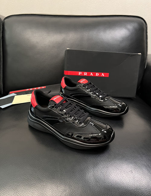 Prada Cowhide Casual Sneakers Breathable Comfortable