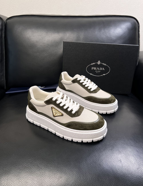 Prada Premium Leather Comfort Sneakers