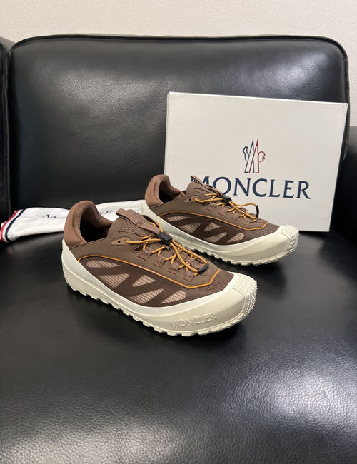 Moncler Premium Leather Stitching Comfort Sneakers