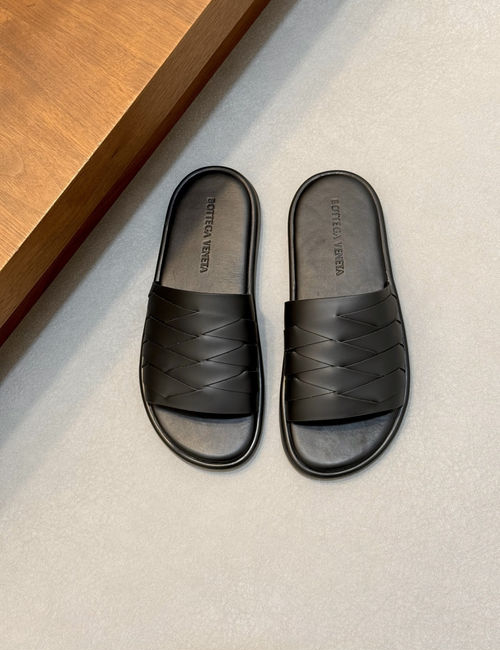 Bottega Veneta BV Calfskin Slippers With High Elastic Foam