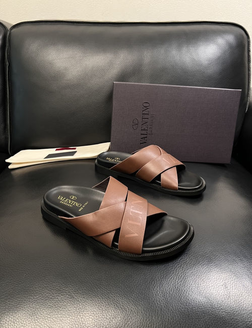 Valentino Genuine Leather Soft Slippers