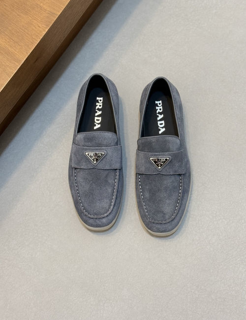 Prada Suede Loafers With Rubber Outsole