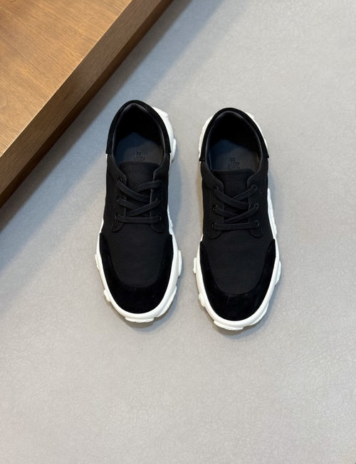 Hermes Multi Material Splicing Casual Sneakers