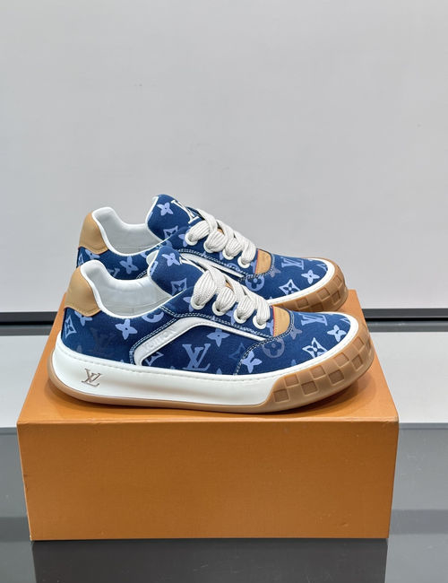 Louis Vuitton LV Tilted Lace-up Low-top Casual Sneakers