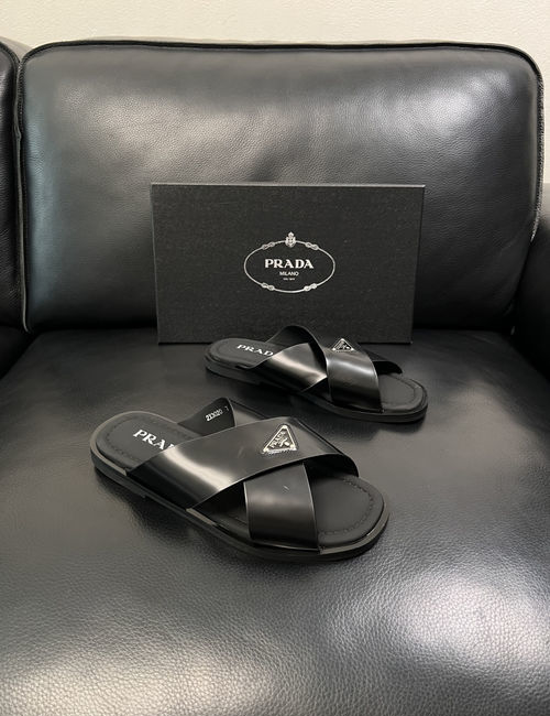 Prada Slides Premium Cowhide Upper Soft Insole Comfortable