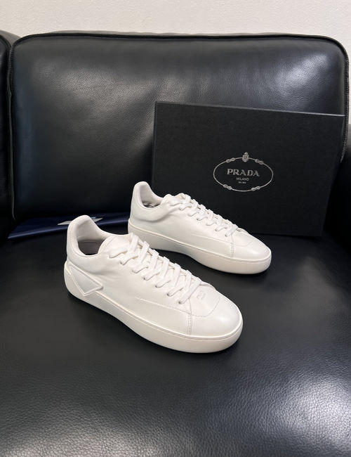 Prada Cowhide And Fabric Casual Sneakers