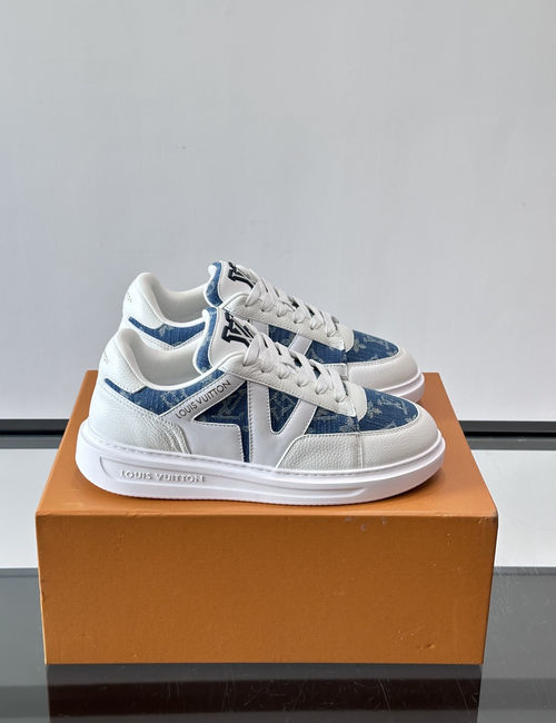 Louis Vuitton LV Leather Casual Sneakers With Rubber Outsole
