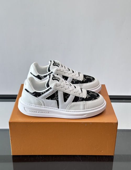 Louis Vuitton LV Leather Casual Sneakers With Rubber Outsole