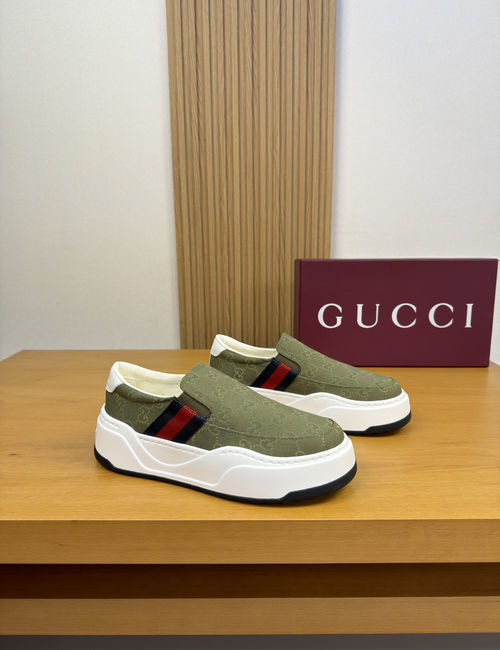 Gucci Casual Sneakers With Premium Leather Upper