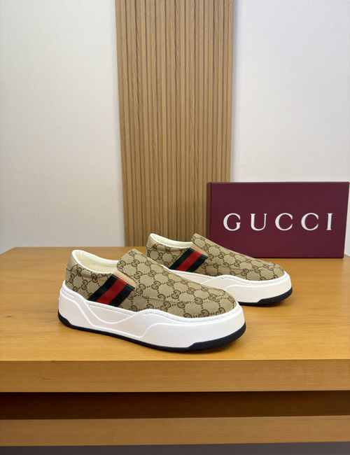 Gucci Casual Sneakers With Premium Leather Upper