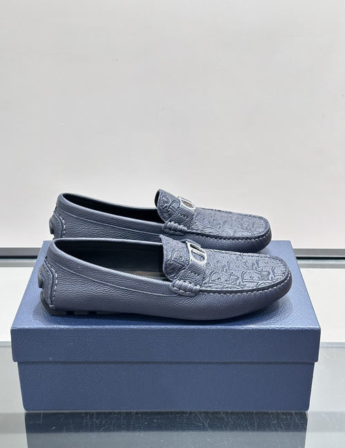 Christian Dior CD Loafer Driving Shoes With Metal Logo