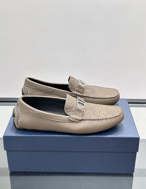 Christian Dior CD Loafer Driving Shoes With Metal Logo