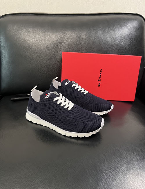 Kiton Premium Knit Leather Casual Sneakers