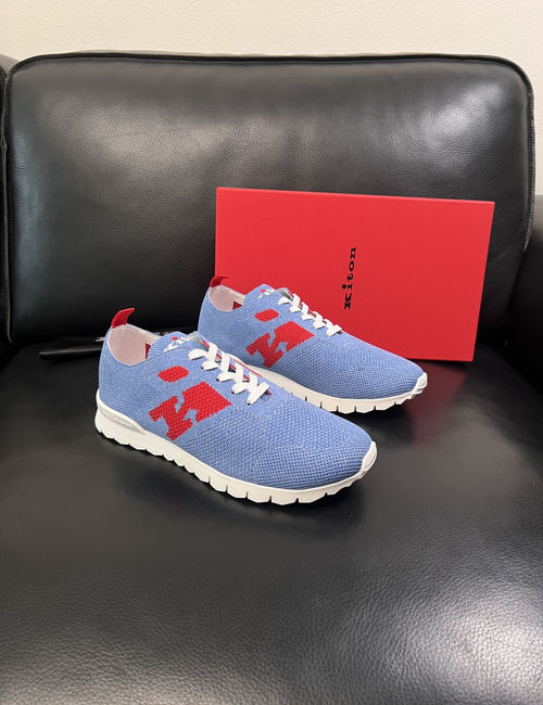 Kiton Premium Knit Leather Casual Sneakers