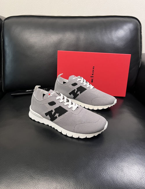 Kiton Premium Knit Leather Casual Sneakers