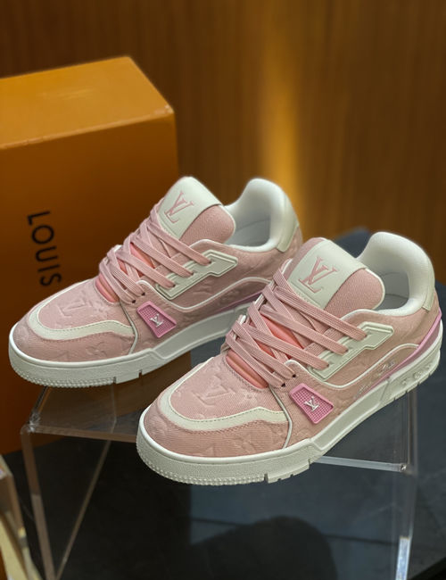 Louis Vuitton LV Trainer Sneakers Monogram Canvas Bleached Shoes