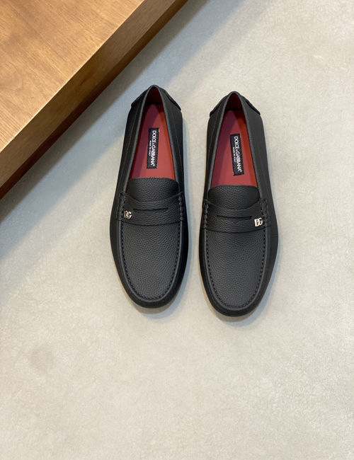 Dolce & Gabbana DG Cowhide Leather Business Loafers