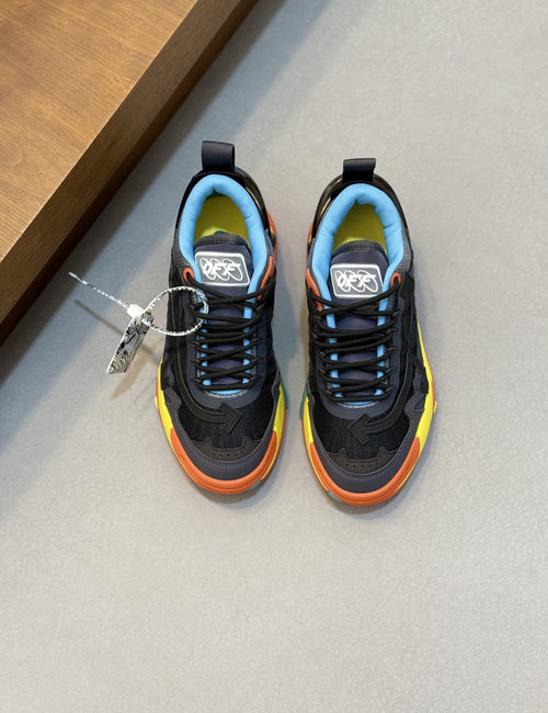 Fendi Multi-material Stitched EVA Sole Sneakers