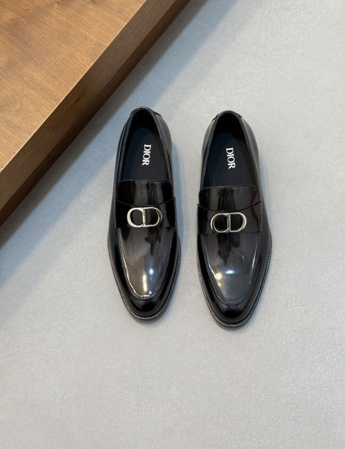 Christian Dior CD Goodyear Welted Leather Dress Shoes