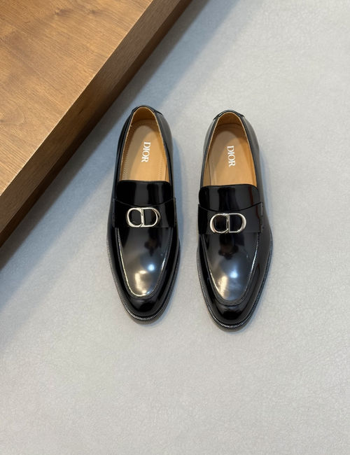 Christian Dior CD Goodyear Welted Leather Dress Shoes