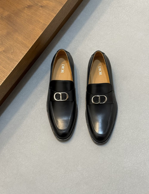 Christian Dior CD Goodyear Welted Leather Dress Shoes