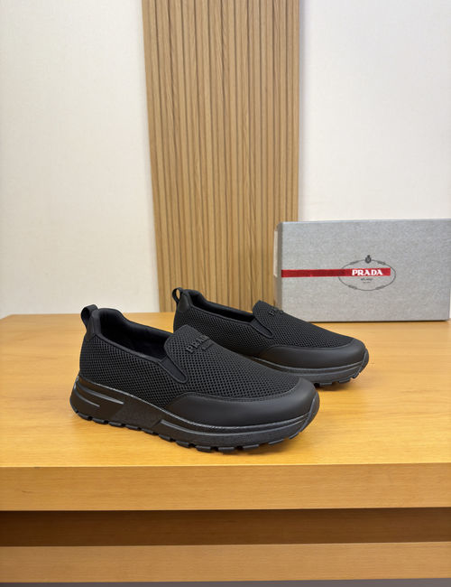 Prada Casual Low-Top Sneakers With Breathable Lining