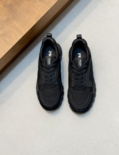 Prada Montecarlo Re-Edition Suede Mesh Sneakers