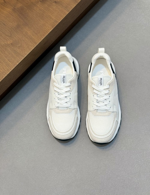 Prada Montecarlo Re-Edition Suede Mesh Sneakers