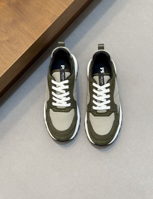 Prada Montecarlo Re-Edition Suede Mesh Sneakers
