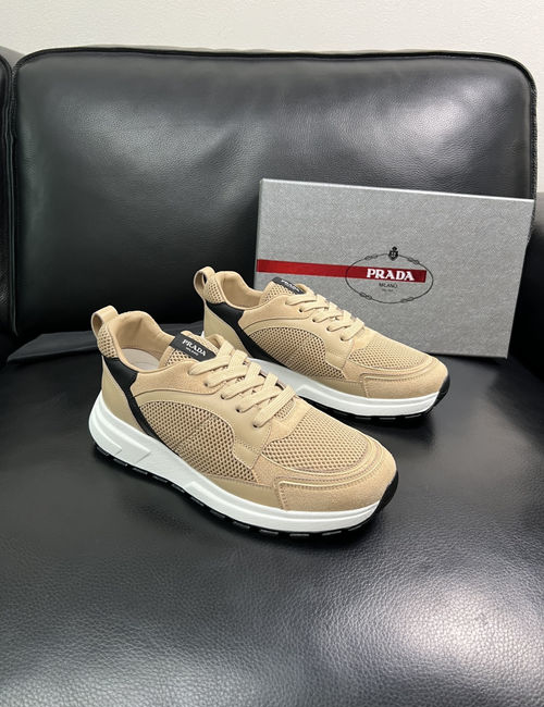 Prada Premium Leather Casual Comfort Sneakers