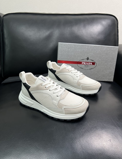 Prada Premium Leather Casual Comfort Sneakers