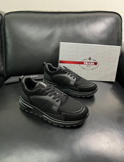 Prada Premium Leather Casual Comfort Sneakers
