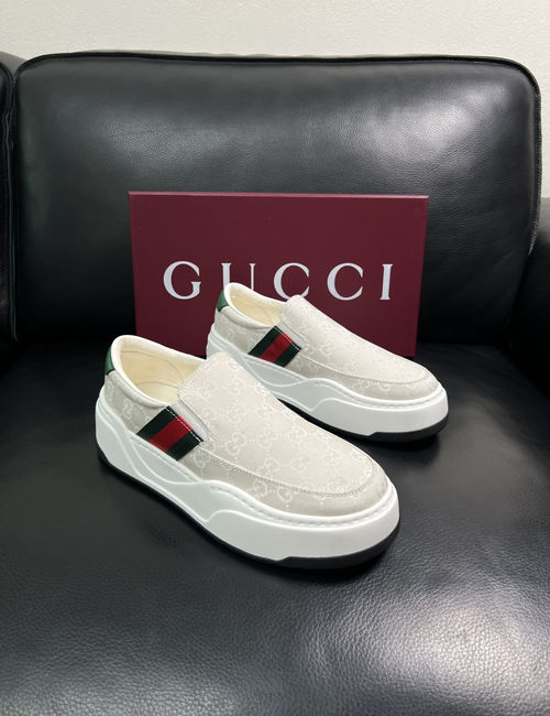Gucci Premium Cowhide Leather Casual Loafers