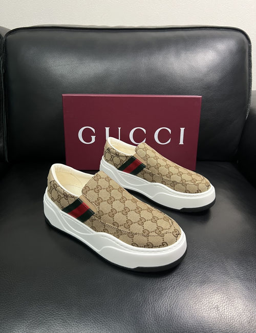 Gucci Premium Cowhide Leather Casual Loafers