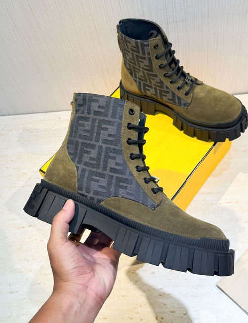 Fendi Force Lace-up Shoes With FF Embossing