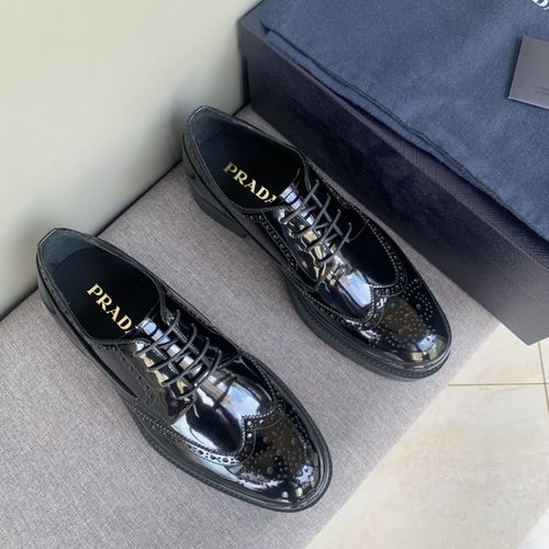 Prada Multicolor Patent Leather Brogue Loafers