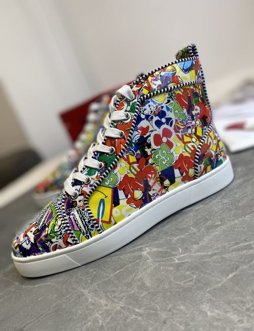 Christian Louboutin High-top Printed Plain Shoes