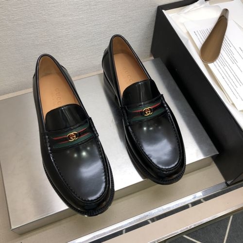 Gucci Goodyear Craft Leather Loafer Shoes