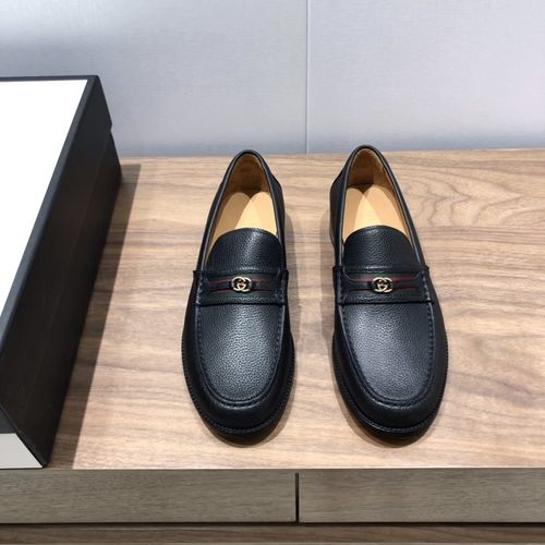 Gucci Cowhide Leather Dress Loafers