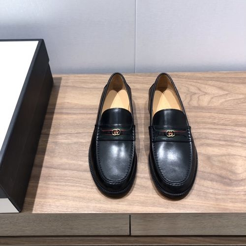 Gucci Cowhide Leather Dress Loafers