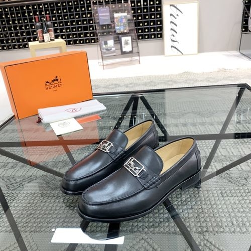 Hermes Formal Leather Shoes Original Leather Sole