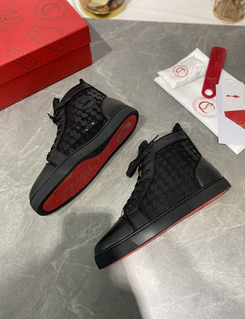 Christian Louboutin High-top Printed Plain Shoes