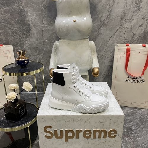 McQueen Silk Leather Upper Sheepskin Lining TPU Outsole