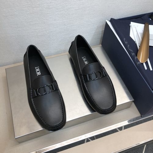 Christian Dior CD Genuine Leather Driving Loafers