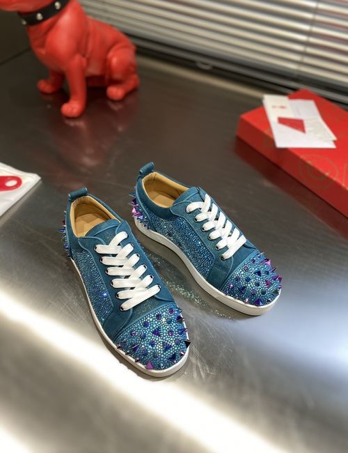 Christian Louboutin Low-Top Full Diamond Blue Shoes
