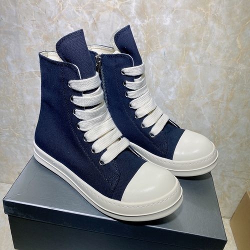 Rick Owens Cracked Leather Tall Boots