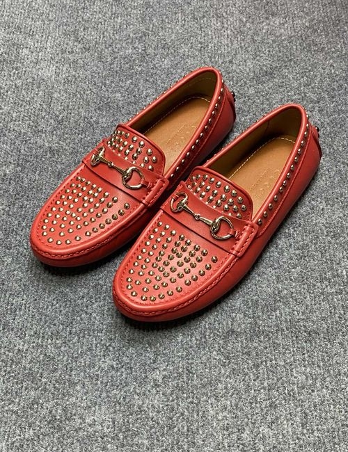 Gucci Loafers With Silver Studs On Upper