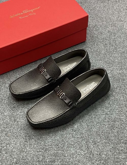 Ferragamo Slip-on Loafers Original Calfskin Leather Lining
