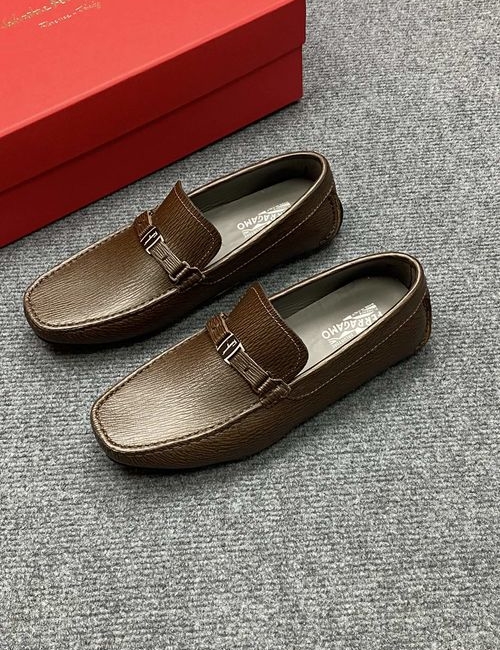 Ferragamo Slip-on Loafers Original Calfskin Leather Lining