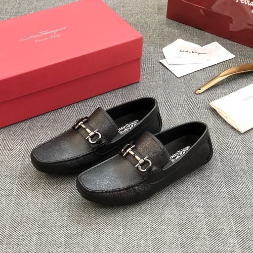 Ferragamo Cancini Buckle Driving Slip-on Loafers